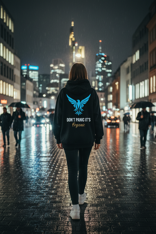 Don't Panic – Womens Organic Hoodie