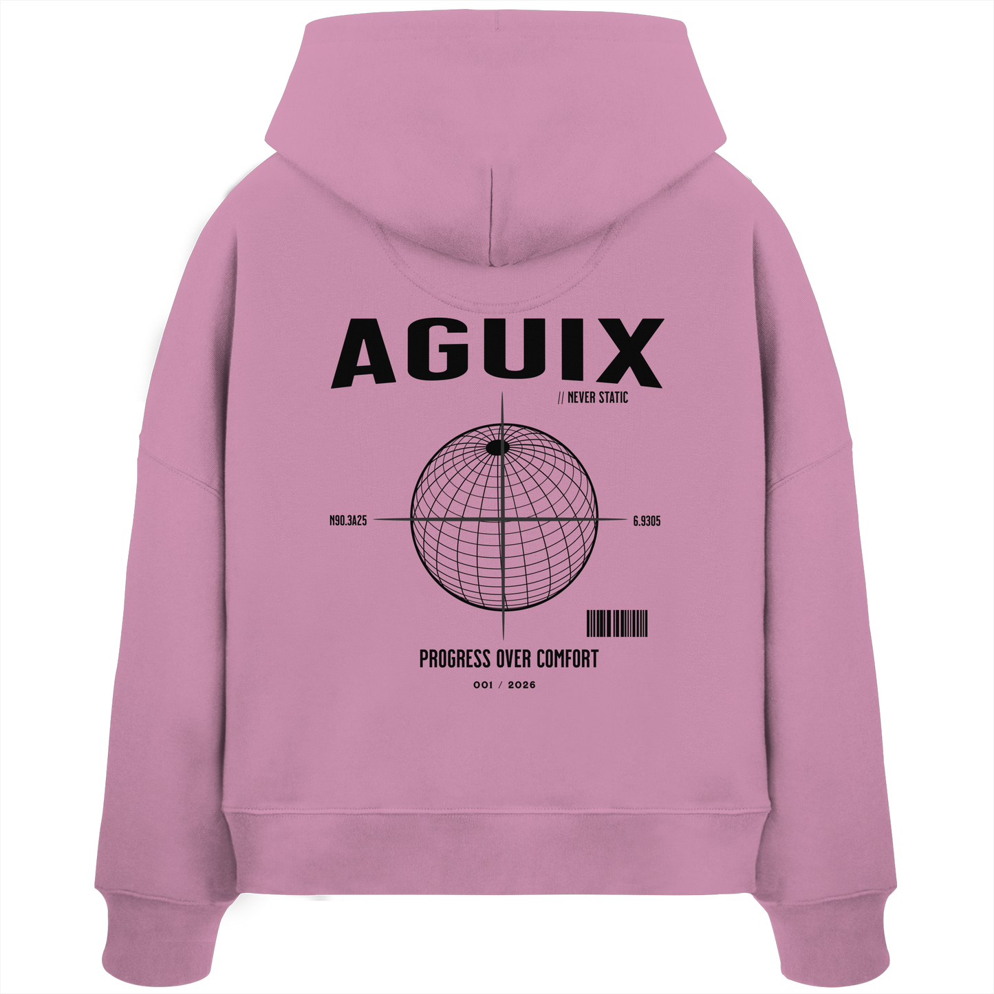 Never Static - Sudadera con Capucha Orgánica de Corte Ancho para Mujer