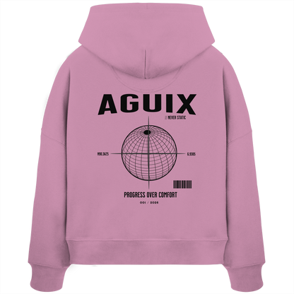 Never Static - Sudadera con Capucha Orgánica de Corte Ancho para Mujer