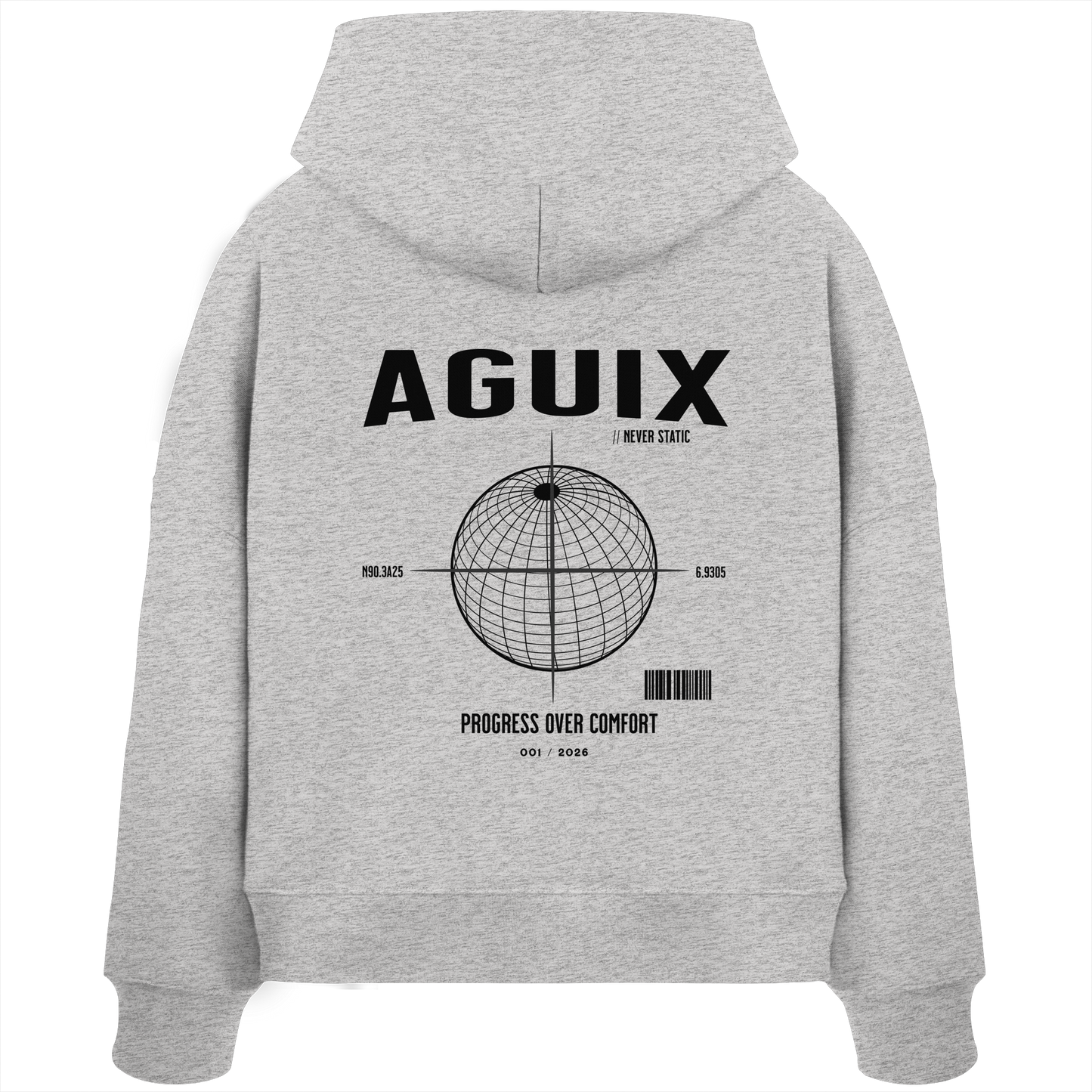 Never Static - Sudadera con Capucha Orgánica de Corte Ancho para Mujer