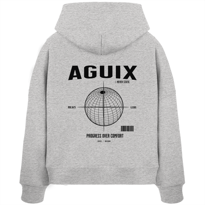 Never Static - Sudadera con Capucha Orgánica de Corte Ancho para Mujer