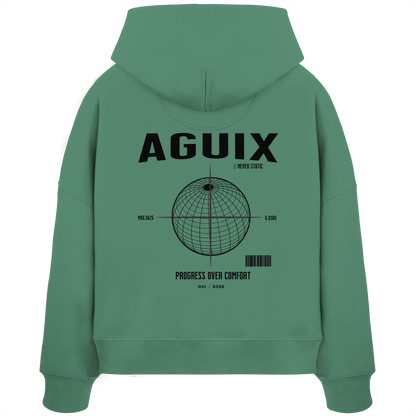 Never Static - Sudadera con Capucha Orgánica de Corte Ancho para Mujer