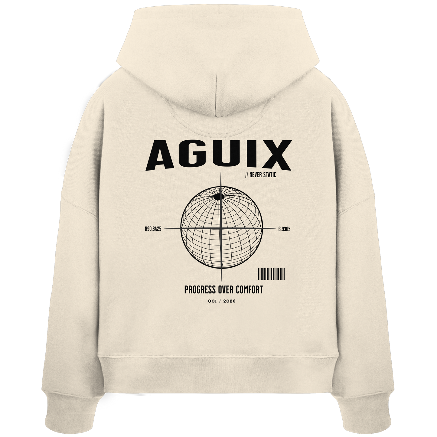 Never Static - Sudadera con Capucha Orgánica de Corte Ancho para Mujer