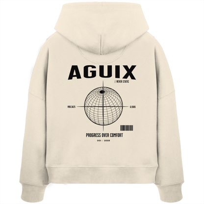 Never Static - Sudadera con Capucha Orgánica de Corte Ancho para Mujer