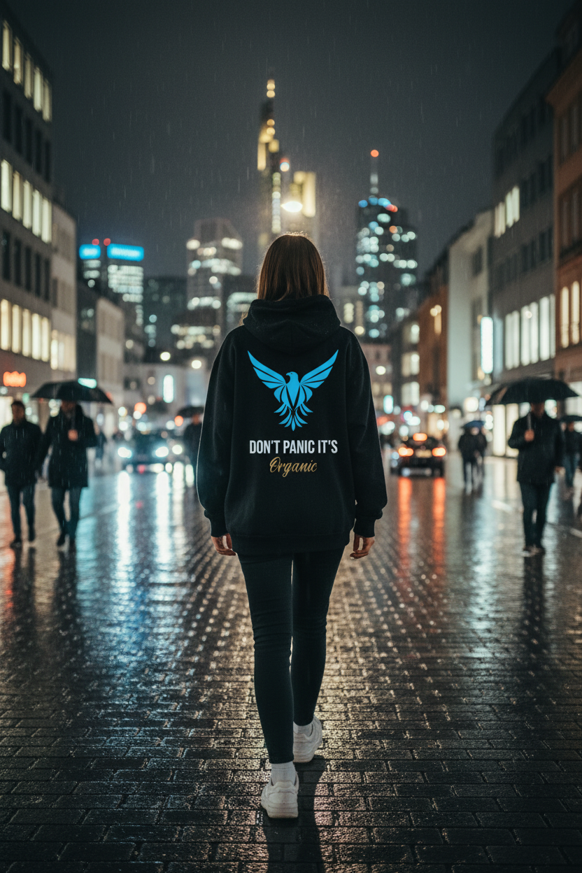 Don't Panic – Womens Organic Hoodie