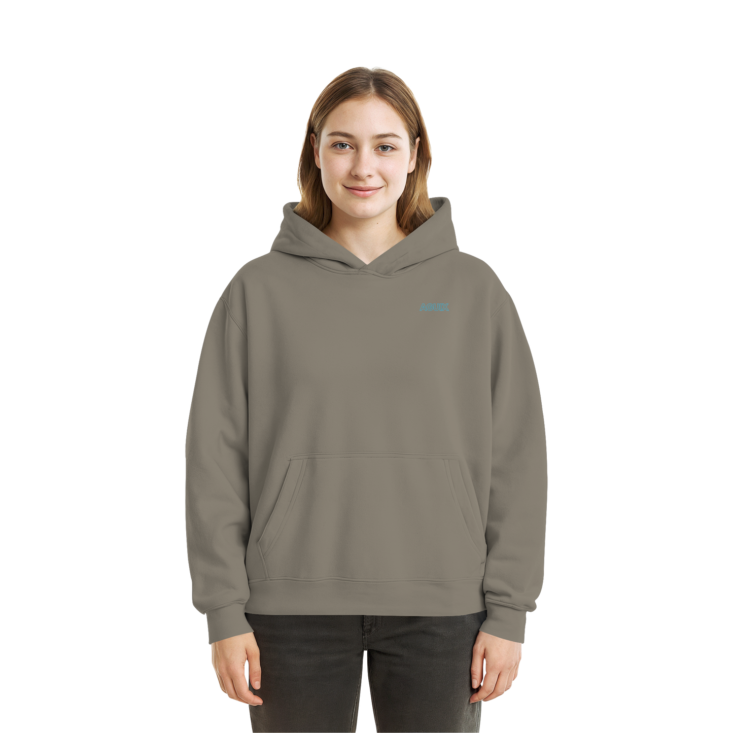 Aguix Basic - Sudadera con capucha corta afelpada