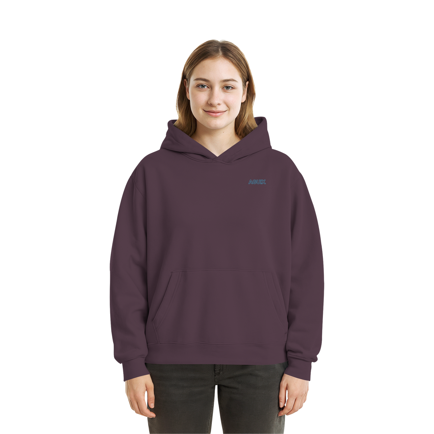 Aguix Basic - Sudadera con capucha corta afelpada