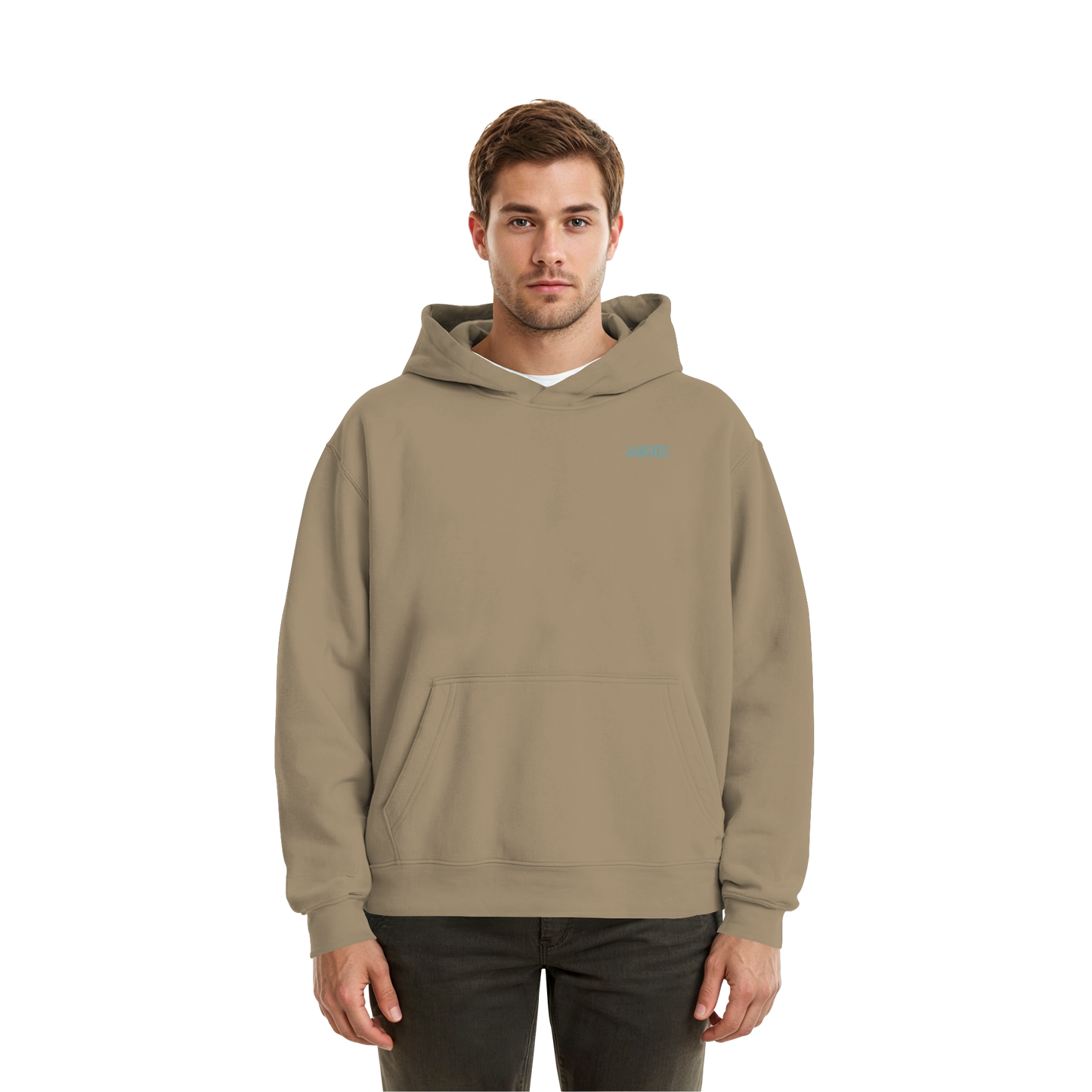 Aguix Basic - Sudadera con capucha corta afelpada
