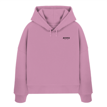 Never Static - Sudadera con Capucha Orgánica de Corte Ancho para Mujer