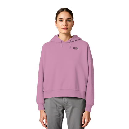 Never Static - Sudadera con Capucha Orgánica de Corte Ancho para Mujer