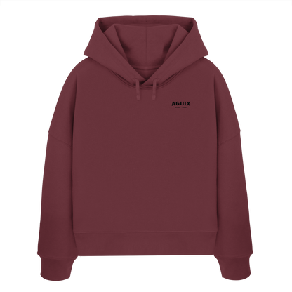 Never Static - Sudadera con Capucha Orgánica de Corte Ancho para Mujer