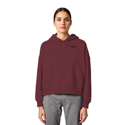 Never Static - Sudadera con Capucha Orgánica de Corte Ancho para Mujer