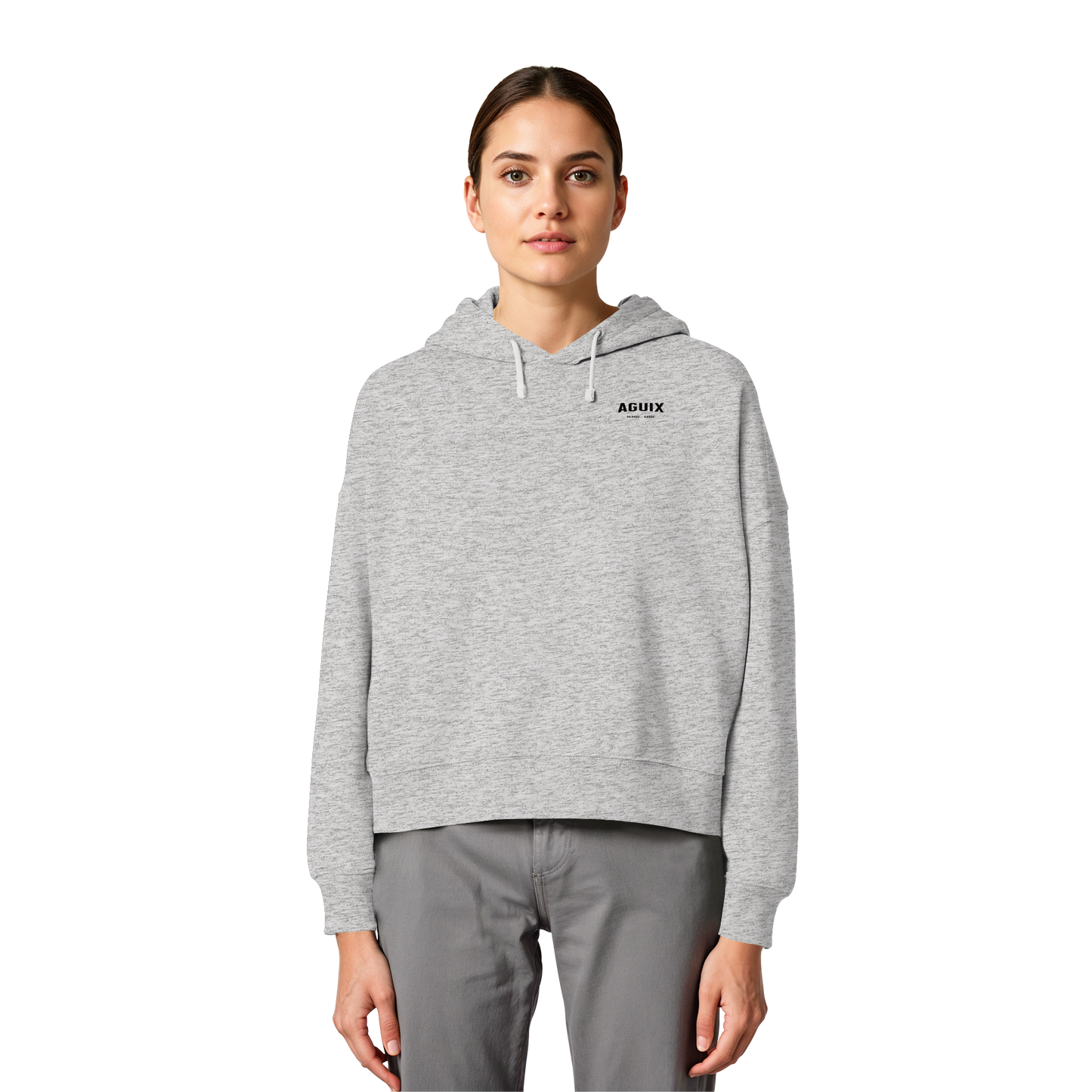 Never Static - Sudadera con Capucha Orgánica de Corte Ancho para Mujer