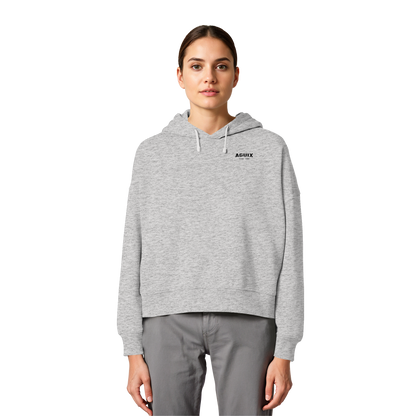 Never Static - Sudadera con Capucha Orgánica de Corte Ancho para Mujer
