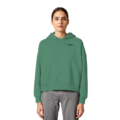 Never Static - Sudadera con Capucha Orgánica de Corte Ancho para Mujer