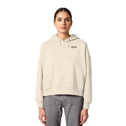 Never Static - Sudadera con Capucha Orgánica de Corte Ancho para Mujer